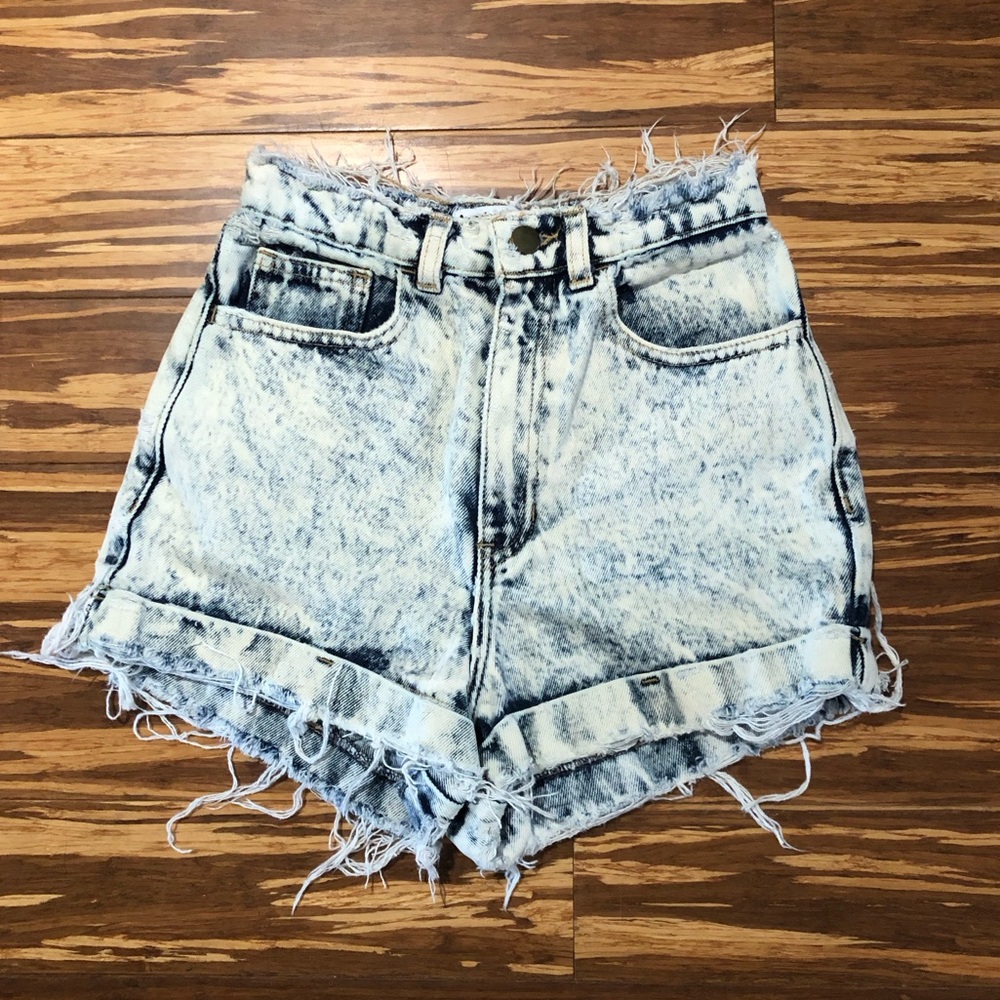 American Apparel Acid Wash Jean Shorts